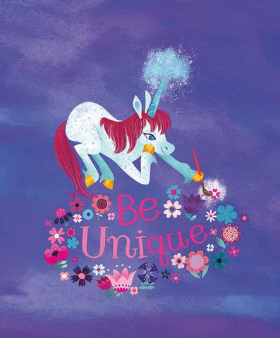 Uni the Unicorn Panel P9986 Purple by Riley Blake Designs - Juvenile Fantasy Be Unique Amy Krouse Rosenthal - Quilting Cotton Fabric