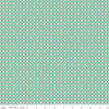 SALE Prim Calico C9692 Sea Glass - Riley Blake Designs - Green Flowers Flower Floral Plus Signs - Quilting Cotton Fabric