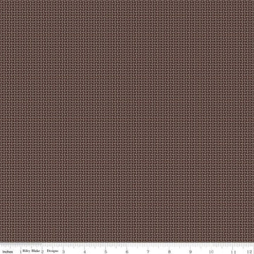 CLEARANCE Prim Stitches C9703 Raisin - Riley Blake Designs -  Dots Brown  - Quilting Cotton Fabric