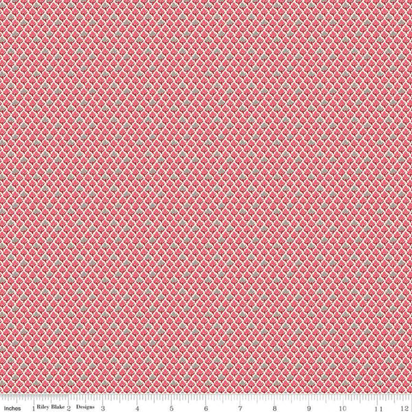 SALE Prim Leaves C9700 Tea Rose - Riley Blake Designs - Small Pink Leaves - Quilting Cotton Fabric