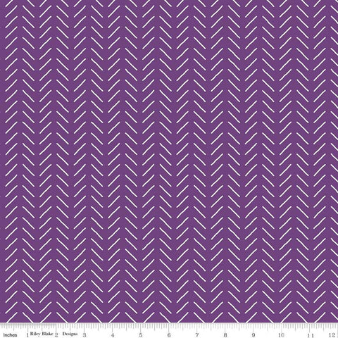 SALE Fleur Bias Lines C9876 Dark Purple - Riley Blake Designs - Geometric Dashes Stripes Stripe Purple White -  Quilting Cotton Fabric