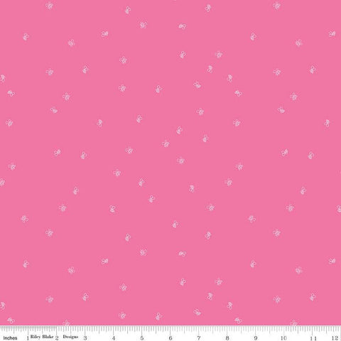 SALE New Dawn Bees C9856 Hot Pink - Riley Blake Designs - Line-Drawn Bees Bee - Quilting Cotton Fabric
