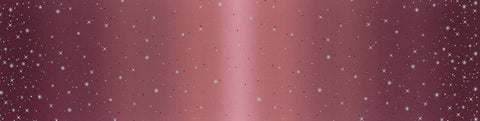 SALE Ombre Fairy Dust METALLIC 10871 Plum - Moda - Light to Darker Purple with Silver SPARKLE Stars - Quilting Cotton Fabric
