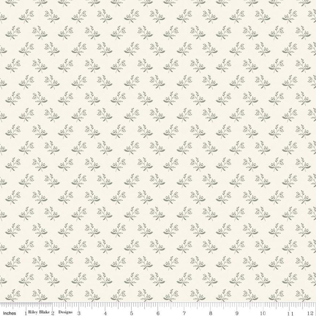 SALE My Heritage Branches C9794 Cream - Riley Blake Designs - Sprigs Leaves Berries  - Quilting Cotton Fabric