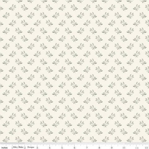 My Heritage Branches C9794 Cream - Riley Blake Designs - Sprigs Leaves Berries  - Quilting Cotton Fabric
