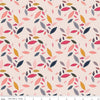SALE Golden Aster Leaves C9843 Cream - Riley Blake Designs - Floral Scattered Leaves - Quilting Cotton Fabric