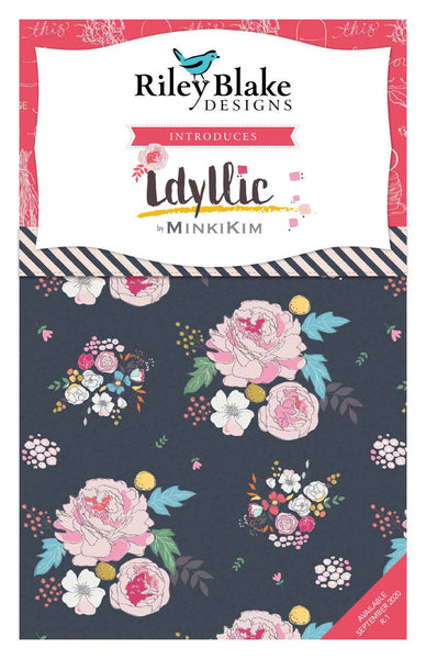 SALE  Idyllic 2.5-Inch Rolie Polie Jelly Roll 40 pieces Riley Blake Designs - Precut Bundle - Floral Flowers - Quilting Cotton Fabric