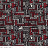 CLEARANCE Wild at Heart Words C9826 Black - Riley Blake Designs - Outdoors Outdoor Icons Words Text Black - Quilting Cotton Fabric