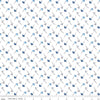 28" End of Bolt - SALE Blue Stitch Daisy C10065 White - Riley Blake Designs - Floral Flowers Daisies - Quilting Cotton Fabric