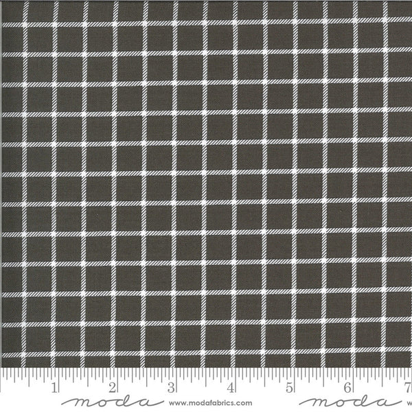 CLEARANCE On the Farm Country Checker 20707 Grey - Moda Fabrics - Windowpane Checks Check Checked Gray Cream - Quilting Cotton Fabric