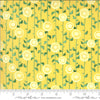 Fat Quarter End of Bolt - SALE Solana Stalks 48683 Buttercup - Moda Fabrics - Flowers Leaves Vines Yellow - Quilting Cotton Fabric
