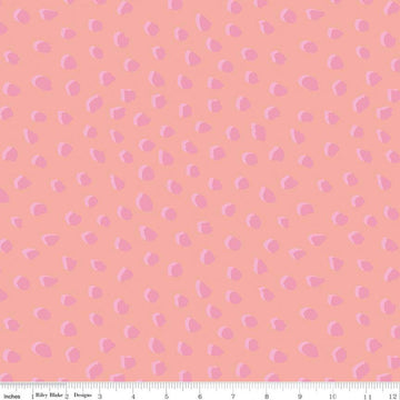 CLEARANCE Spots K10432 Blush Knit - Riley Blake Designs - Overlapping Spots Pink Orange - Jersey KNit cotton  stretch fabric