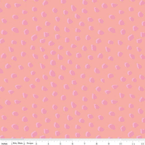 SALE Spots K10432 Blush KNIT - Riley Blake Designs - Two-Colored Overlapping Spots Pink Orange - Jersey KNIT cotton  stretch fabric