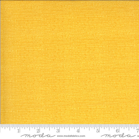 SALE Solana Thatched 48626 Buttercup - Moda Fabrics - Random Crossed Lines Tone-on-Tone Yellow - Quilting Cotton Fabric