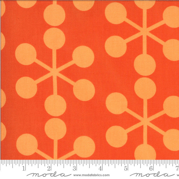 20" End of Bolt - Quotation Asterisk 1731 Clementine - Moda Fabrics - Orange Geometrics Geometric - Quilting Cotton Fabric