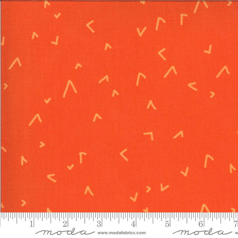 24" End of Bolt - CLEARANCE Quotation Arrowhead 1735 Clementine - Moda Fabrics - Abstract Arrow Arrows Orange  - Quilting Cotton Fabric