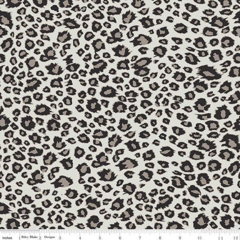 SALE On Safari Leopard C10457 Gray - Riley Blake Designs - Leopard Spots Leopards Animal Print - Quilting Cotton Fabric