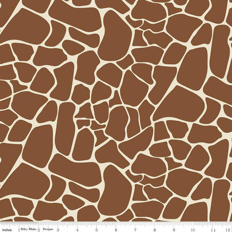 SALE On Safari Giraffe C10458 Brown - Riley Blake Designs - Giraffe Spots Giraffes Animal Print  - Quilting Cotton Fabric