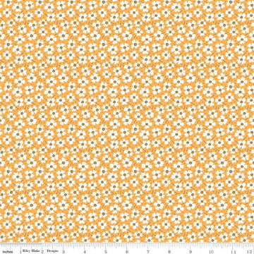 Flea Market Daisy C10219 Yellow - Riley Blake Designs - White Daisies on Yellow Floral Flowers - Lori Holt  - Quilting Cotton Fabric