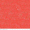 SALE Sending Love Text C10081 Red - Riley Blake Designs - Valentine's Words Love Hearts - Quilting Cotton Fabric
