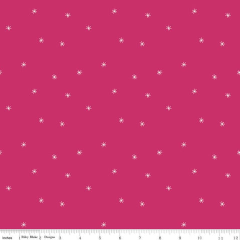21" End of bolt - SALE Pure Delight Dainty Daisy C10094 Raspberry - Riley Blake - Floral Flowers Pink Small Outlined -Quilting Cotton Fabric