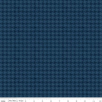All About Plaids Houndstooth C637 Blue by Riley Blake Designs - Broken Check - Quilting Cotton Fabric