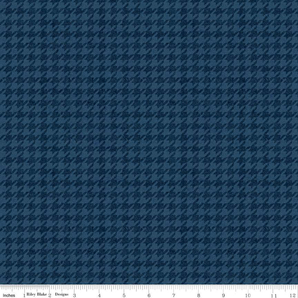All About Plaids Houndstooth C637 Blue by Riley Blake Designs - Broken Check - Quilting Cotton Fabric