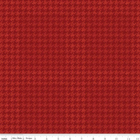 All About Plaids Houndstooth C637 Red by Riley Blake Designs - Broken Check - Quilting Cotton Fabric