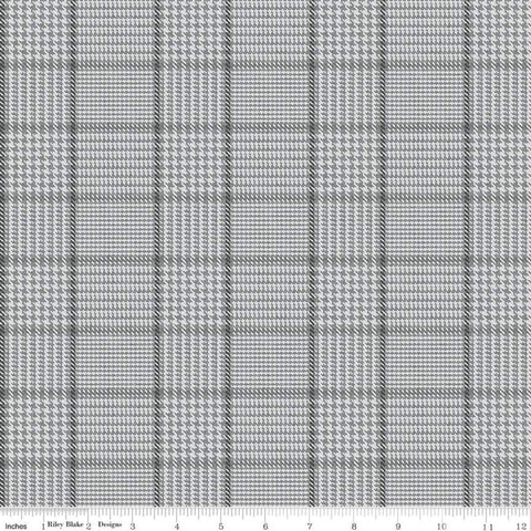 SALE All About Plaids Tweed C639 Gray - Riley Blake Designs - Plaid - Quilting Cotton Fabric