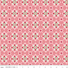 Flea Market Applique C10212 Coral - Riley Blake Designs -  Geometric X's O's Flowers Floral Pink  - Lori Holt - Quilting Cotton Fabric