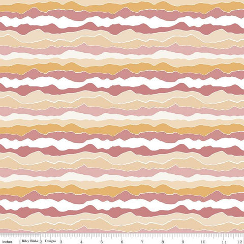 SALE Rocky Mountain Wild Range C10293 Sunset - Riley Blake Designs - Jagged Stripe Striped Stripes Mountains - Quilting Cotton Fabric
