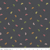 CLEARANCE Grove Wedges C10143 Charcoal - Riley Blake Designs - Pink Orange Green Citrus Fruit Sections on Gray - Quilting Cotton Fabric