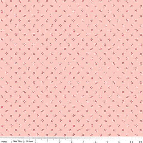 SALE Grove Mini C10145 Grapefruit - Riley Blake Designs - Floral Flowers Pink - Quilting Cotton Fabric