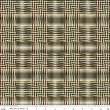 CLEARANCE 12" End of Bolt - All About Plaids Tweed C639 Green - Riley Blake - Plaid - Quilting Cotton Fabric