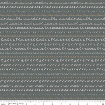 DEAL Sleep Tight Stripe SC10263 Gray SPARKLE - Riley Blake Designs - Loopy Stripes Striped Champagne SPARKLE - Quilting Cotton Fabric
