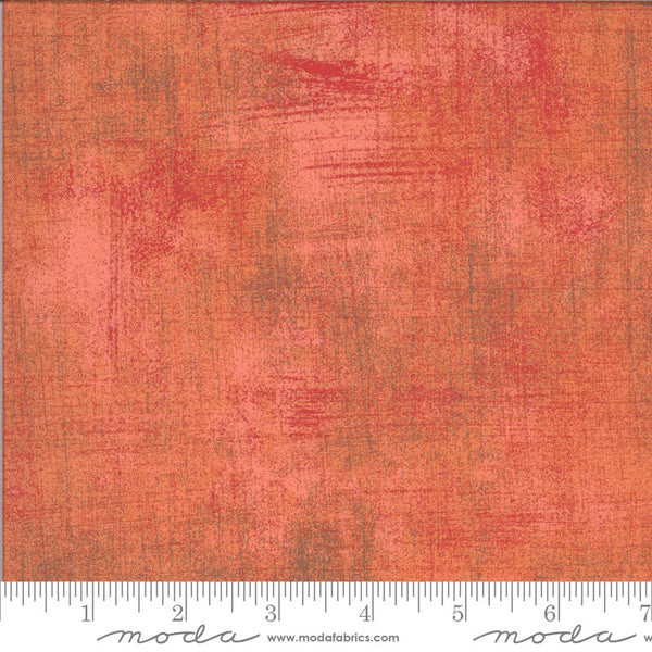 Cider Grunge 30150 Pumpkin Cookies - Moda Fabrics - Shaded Textured Semi-Solid Orange Peach - Quilting Cotton Fabric