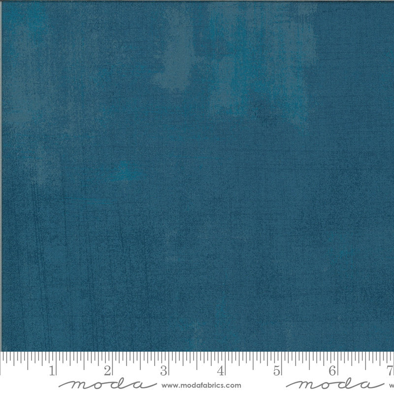 Cider Grunge 30150 Blueberry Buckle - Moda Fabrics - Shaded Textured Semi-Solid Turquoise Blue - Quilting Cotton Fabric