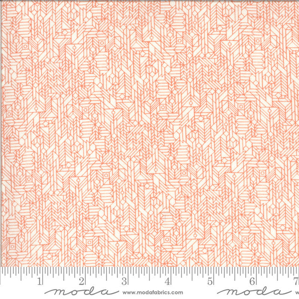 CLEARANCE Cider Honey Crisp 30648 Pumpkin Cookies - Moda Fabrics - Geometric Orange Natural Off-White - Quilting Cotton Fabric