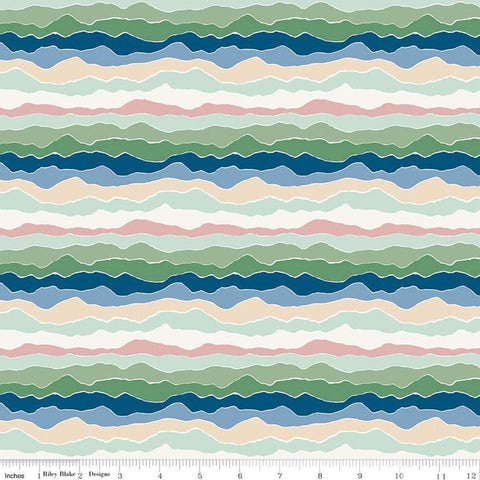 Red, White and True Stripes C13188-BEACH by Dani Mogstad for Riley Blake  Fabric- 1 Yard