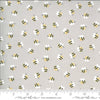 CLEARANCE Hello Sunshine Bees 35352 Cloudy - Moda Fabrics - Children's Juvenile Honeybees Gray Grey - Quilting Cotton Fabric