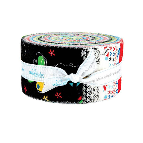 SALE Oh Happy Day! 2.5 Inch Rolie Polie Jelly Roll 40 pieces - Riley Blake Designs - Precut Pre cut Bundle - Quilting Cotton Fabric