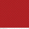 Bee Cross Stitch C745 Barn Red - Riley Blake Designs - Cloud Off-White Xs on Red Geometric - Lori Holt - Quilting Cotton Fabric