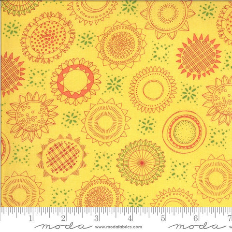 Solana Varietals 48682 Buttercup - Moda Fabrics - Floral Flowers Yellow Gold - Quilting Cotton Fabric