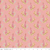 21" End of Bolt - CLEARANCE Faith, Hope & Love Floral C10321 Coral  - Riley Blake - Floral Bouquets on Orange - Quilting Cotton Fabric
