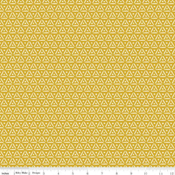 SALE Faith, Hope & Love Geo C10324 Antique Gold - Riley Blake Designs - Geometric Triangles Dots - Quilting Cotton Fabric