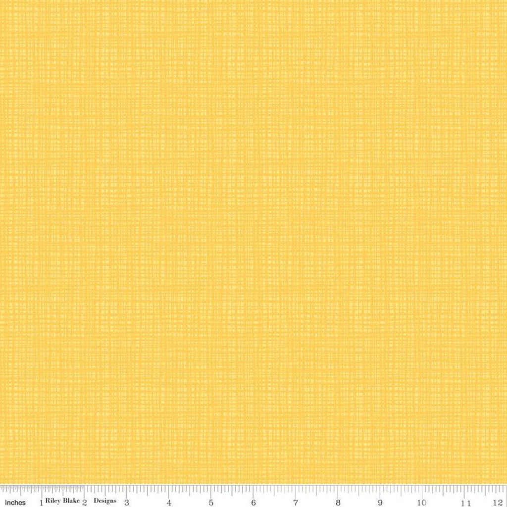 21" End of Bolt Piece - Oh Happy Day! Texture C10319 Sunshine - Riley Blake - Tone-on-Tone Irregular Grid Yellow - Quilting Cotton Fabric