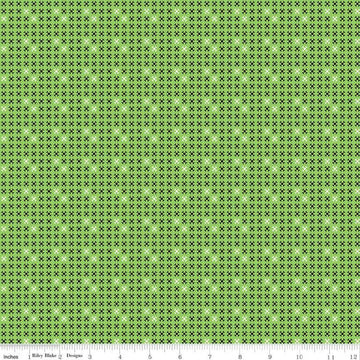 CLEARANCE Oh Happy Day! Shoo Fly C10317 Green - Riley Blake Designs - Small Shoofly Quilt Blocks Geometric - Quilting Cotton Fabric