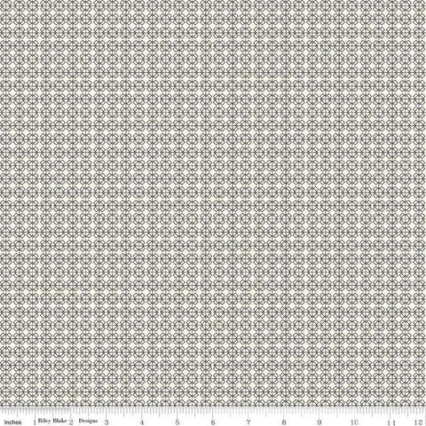 SALE Oh Happy Day! Squares C10316 Black - Riley Blake Designs - Geometric Tile Design on Cream - Quilting Cotton Fabric