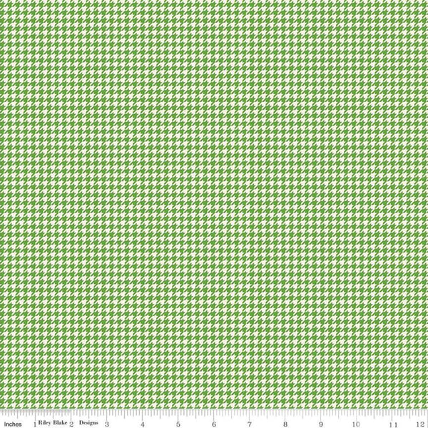 SALE Oh Happy Day! Checks C10315 Green - Riley Blake Designs - Geometric Houndstooth Checkered Cream - Quilting Cotton Fabric