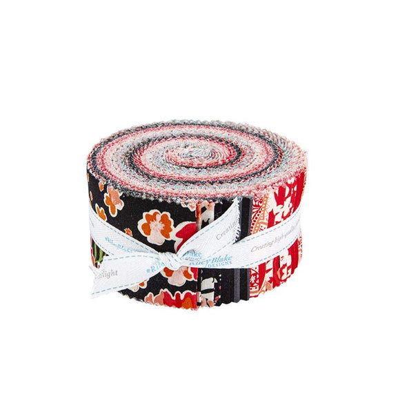 SALE Ava Kate 2.5-Inch Rolie Polie Jelly Roll 40 pieces  - Riley Blake Designs - Precut Bundle - Floral - Quilting Cotton Fabric